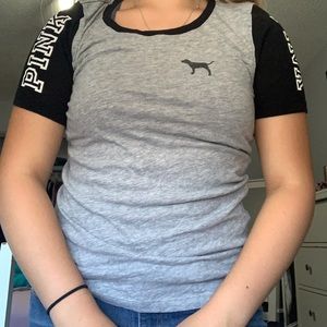 Victoria secret grey and black top